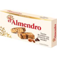Turrón blando con chocolate negro EL ALMENDRO, caja 250 g