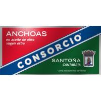 Filete anchoa aceite oliva virgen extra CONSORCIO, lata 29 g