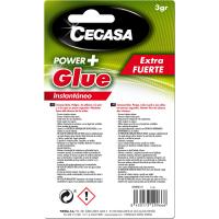 Pegamento Power+Glue instantáneo CEGASA, tubo 3 gr