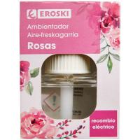 Ambientador eléctrico rosas EROSKI, recambio 1 ud