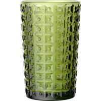Vaso Alma verde, vidrio labrado LA BOUCHEÉ, 35 cl