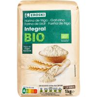 Harina de trigo integral ecológica EROSKI BIO/ECO, paquete 1 kg