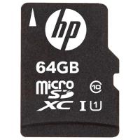 Tarjeta microSDXC con adaptador, 64 GB Class 10, mi210 HP