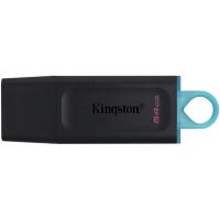 KINGSTON Exodia pendrive beltza, USB 3.2, 64 GB