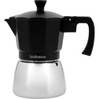 Cafetera italiana de acero fundido Tribeca, apta para todo tipo de fuegos BIDASOA, 3 tazas