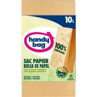 Bolsas de papel 100% compostable 10L HANDY BAG, paquete 10 uds