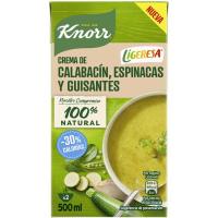 Crema de calabacín-espinaca-guisante KNORR LIGERESA, brik 500 ml