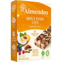 Barritas de almendra y fruta EL ALMENDRO, pack 4x35 g