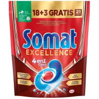 SOMAT EXCELL ontzi garbigailurako detergentea, poltsa 18+3 dosi