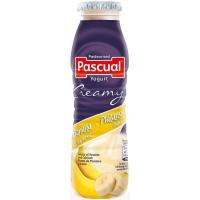 Yogur líquido de plátano CREAMY PASCUAL, botella 188 ml