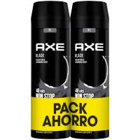 Desodorante para hombre Black en spray AXE, pack 2x200 ml