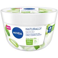 Crema hidratante cara/cuerpo aloe NIVEA NATURALLY, tarro 200ml