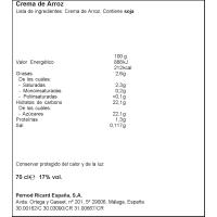 Crema de arroz RUAVIEJA, botella 70 cl