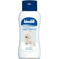 Champú pelo blanco para perro BIOZOO, bote 250 ml