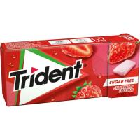 Chicle de fresa sin azúcar Lc TRIDENT, paquete 14 g