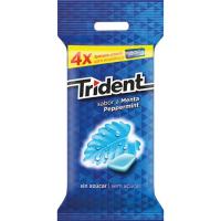 Chicle de menta Lc TRIDENT, pack 4x14 g