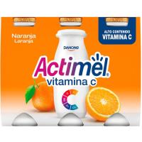 Bebida de naranja ACTIMEL, pack 6x100 g