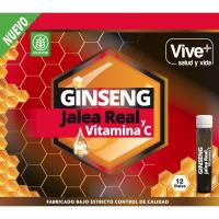 Ginseng, jalea real y vitamina c VIVE+, bote 120 ml