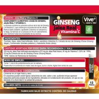 Ginseng, jalea real y vitamina c VIVE+, bote 120 ml