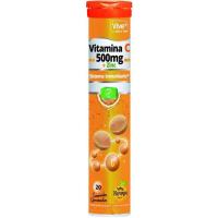 Vitamina C efervescente 500 mg VIVE+, bote 20 comprimidos