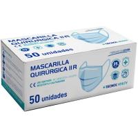 Mascarilla quirúrgica IIR adulto azul TECNOL, caja 50 uds