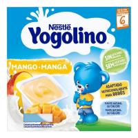 Yogolino de mango sin azúcar añadido NESTLÉ, pack 4x100 g