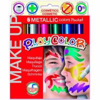 Barritas de maquillaje, Make Up Metallic Pocket PLAYCOLOR, caja 6 uds