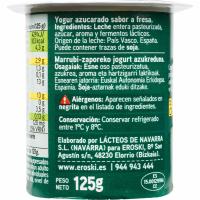 Yogur sabor fresa País Vasco EROSKI, pack 4x125 g