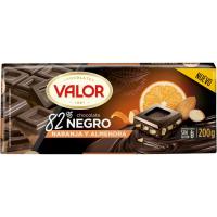 Chocolate 82% almendra y naranja VALOR, tableta 200 g