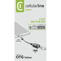 CELLULAR LINE kable egokitzaile beltza Mikro USB-Btik USB-Ara, 15 cm