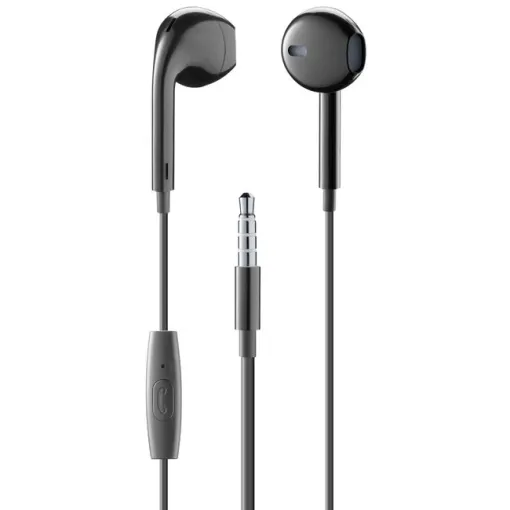 Auriculares de botón negros con micro, Music Sound CELLULAR LINE