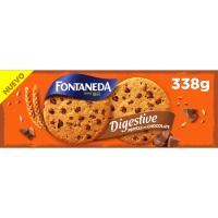 FONTANEDA digestive galletak txokolate pipitekin, kutxa 338 g