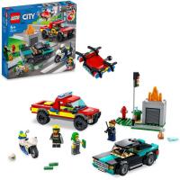 Rescate de bomberos y persecución policial, edad rec: +5 años LEGO CITY Fire