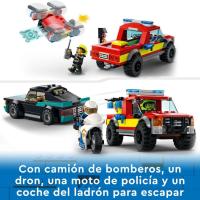 Rescate de bomberos y persecución policial, edad rec: +5 años LEGO CITY Fire