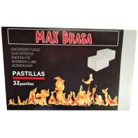 Pastillas para encendido de fuego MAX BRASA, caja 32 uds