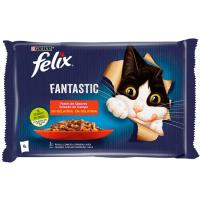 Festín de carnes para gato FÉLIX FANTASTIC, pack 4x85 g