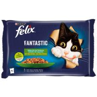 Selección de verduras para gato FÉLIX FANTASTIC, pack 4x85 g