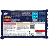 Gelatinas de carne para gato FÉLIX SENSATIONS, pack 4x85 g