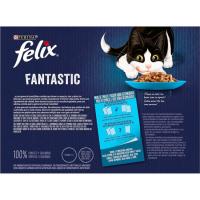 Festín de mar para gato FÉLIX FANTASTIC, pack 12x85 g