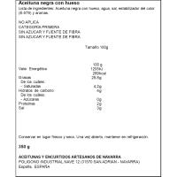 Aceituna negra con hueso M. ACEITUNEROS, lata 185 g
