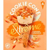 Cono cookie de caramelo EXTREME, pack 4x110 ml