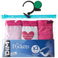 Braga infantil algodón elástico, surtido fucsia talla 8 DIM, pack 3 uds