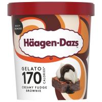 Helado Creamy Fudge Brownie HAAGEN DAZS, tarrina 380 g