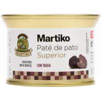 Paté de pato trufado superior MARTIKO, lata 130 g