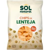 Chips de lenteja bio SOLNATURAL, bolsa 65 g