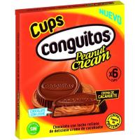 Chocolatinas cacahuete cups CONGUITOS, caja 102 g