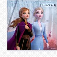 Frozen II paperezko ezpainzapiak, 2 geruza, 33 x 33 cm, paketea 20 ale
