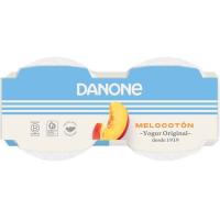 Yogur original con melocotón DANONE, pack 2x130 g