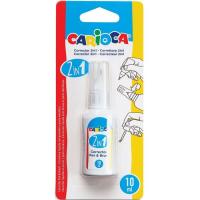 Corrector líquido 2 en 1, pincel y punta metálica CARIOCA, 1 ud