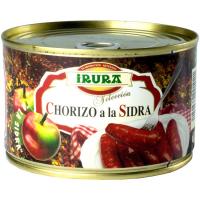 Chorizo a la sidra IRURA, lata 400 g